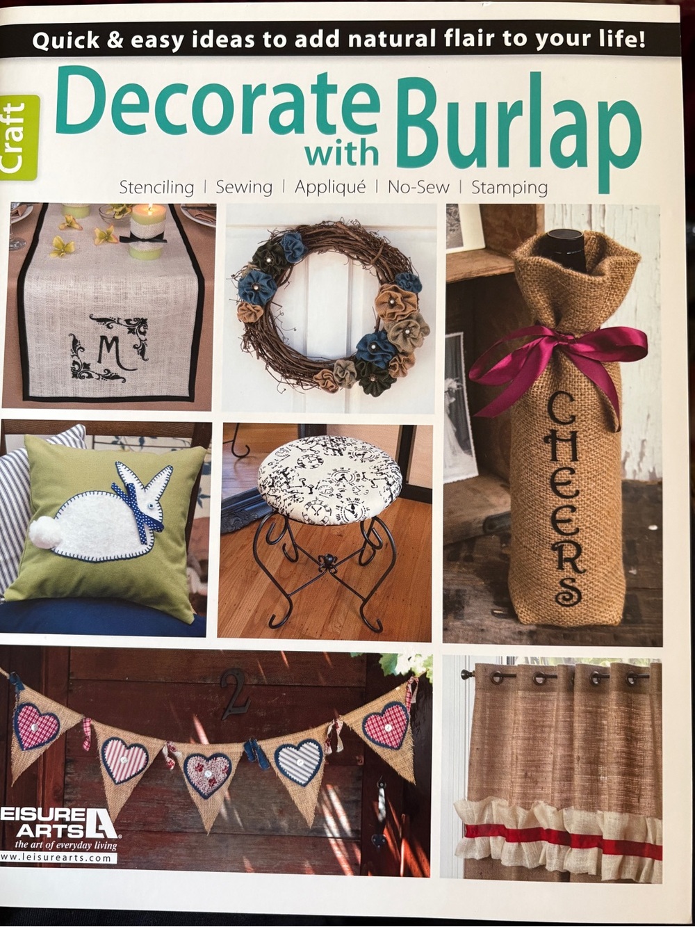 Leisure Arts _Decorate with Burlap_ Craft Book